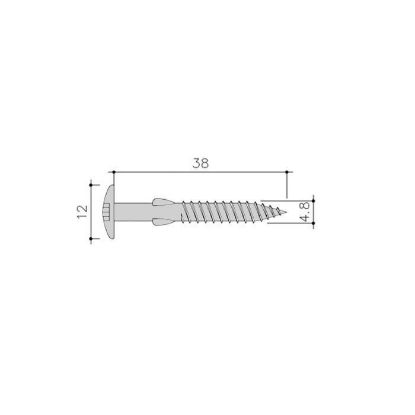 Image de Siding Schroef Torx+Vlgls 100St 4,8X38 Rvs C56 Metaalgrijs Uitverkoop