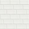 Metro wandtegel wit / zwart mat 7,5x15