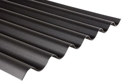 Afbeeldingen van Cemfort B65 golfplaat vezelcement zwart 1220x1093 mm