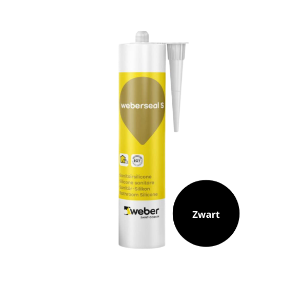 Silicone Weberseal S zwart in koker 300 ml