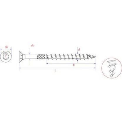 Image de Hapax constructieschroef torx flenskop 6x100 ZN
