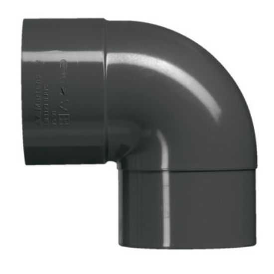Image de Dakgoot Bocht PVC Ø80 M/F 90° Antraciet