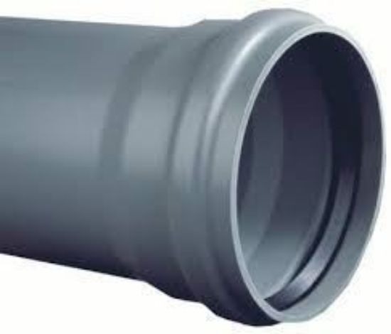 Image de PVC Buis 3m SN4 grijs MOF Ø110