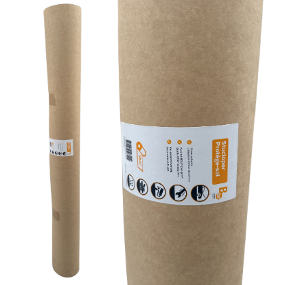 Picture of BP De Witte Professionele Stucloper Protectiekarton Eco Bruin Wit 75m2